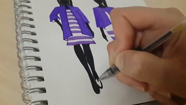 Процесс создания фэшниллюстрации. Мой фэшнскетчинг