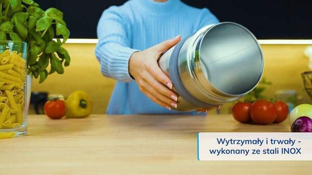Termosy obiadowe NOVEEN 2000 ml TB961, TB963 | Dzielone na 3 pojemniki wewnątrz