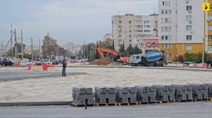 Строительство транспортной связи ул. Шевченко и Столетовского пр. Уложены промежуточные слои асфальт