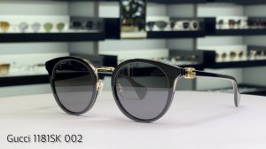 Солнцезащитные женские очки 1181SK 002 от Gucci из Италии на обзоре в салоне StockOptika