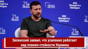 Зеленский заявил, что усиленно работает над планом стойкости Украины