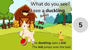 Baby animals, reading the book