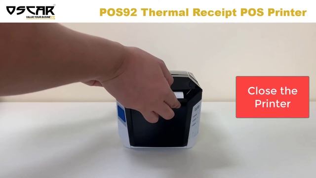 OSCAR POS92 80mm Kitchen Thermal Receipt Printer (KOT) Paper Loading and Self-Test Guide смотреть онлайн
