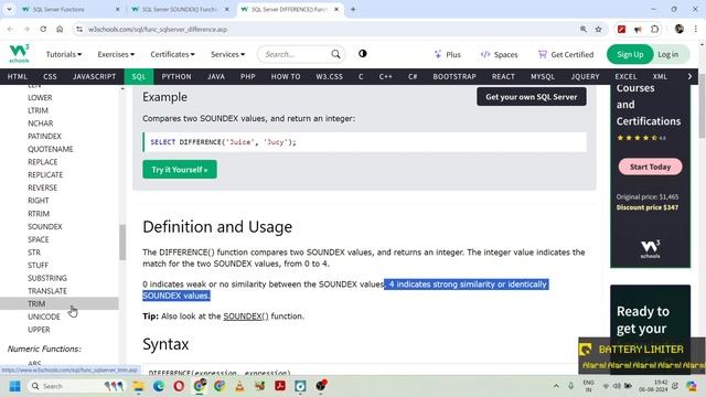 SQL Server Functions | SQL Server String Functions - SQL Server SOUNDEX() Function #22 | 245. SQL