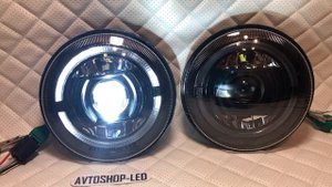 Фары светодиодные LED Niva Нива "G-style" Черные