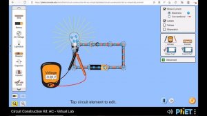 Simulation of electrical circuits: phet.colorado.edu