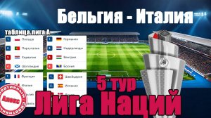 Футбол. Лига Наций. Результаты 5 тур. Таблица. Расписание