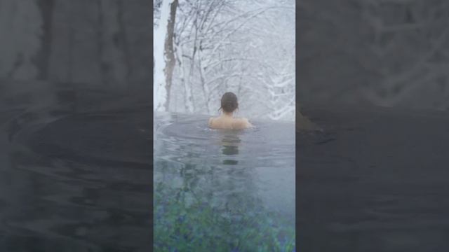 Frozen Bliss: A Winter Swim with Soothing Romantic Music