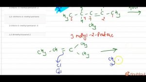 3 methyl -2- pentene on reaction with HOCI gives