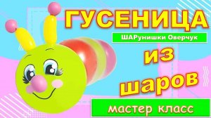 Гусеница из шаров. DIY Balloon Caterpillar. Master Class