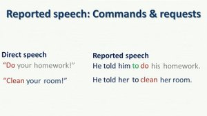 English Grammar: Reported speech - Commands & requests