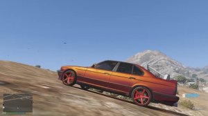 GTA 5 BMW E34 M5 франклин вспомнил 90е и уходит от погони в гта 5,