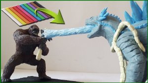 KONG VS SHIMU WITH CLAY / PLASTILINA. Godzilla x Kong : The New Empire. 2024