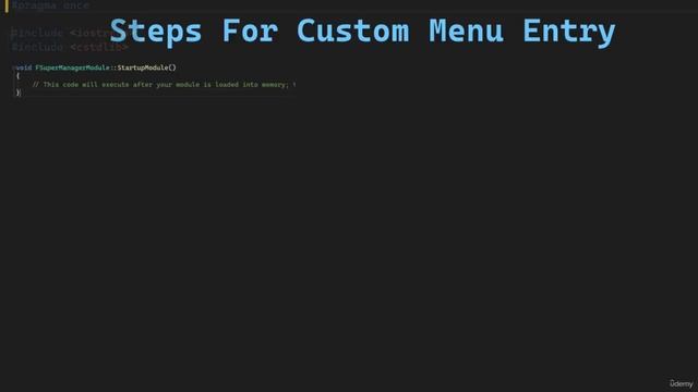 17. How To Create Custom Menu Entry