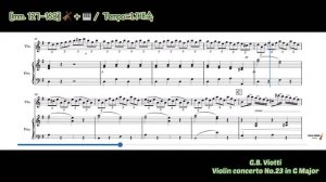 [🎻 + 🎹 ] G.B. Viotti Violin concerto No.23 in G Major /1악장 / mm. 127-168 / tempo=1.1배속