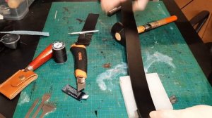 Обрезать кожаный  ремень, другой способ.