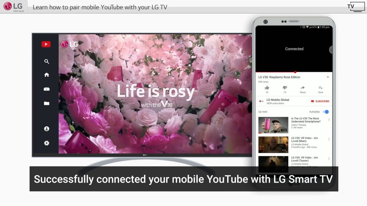 [LG WebOS TV] - Learn how to pair mobile YouTube with your LG Smart TVs смотреть онлайн