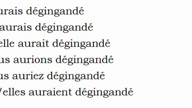 Изучение французского языка = Спряжение глаголов = Dégingander смотреть онлайн