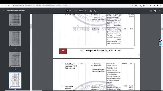 AIIMS Delhi Ph.D. Entrance Exam-2022 (January 2022 Session)