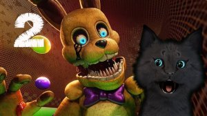 ХОРРОР 🐱 Супер Кот в пиццерии фнаф будущего #2 🐱 Five Nights at Freddy's Into the Pit 🐱 HORROR