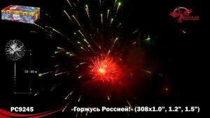 Фейерверк РС9245 "Горжусь Россией!" (1", 1,2", 1,5" х 308 залпов)