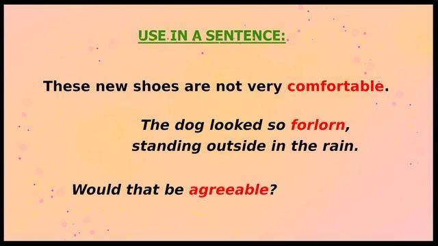 32. ENGLISH ANTONYMS AND SYNONYMS: COMFORTABLE