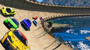 Гонки на овальной трассе на рампе Машины-пауки и модификации автомобилей GTA Испытание супергероев