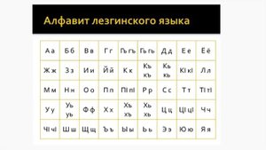 Урок №1  Алфавит   Лезгинский язык