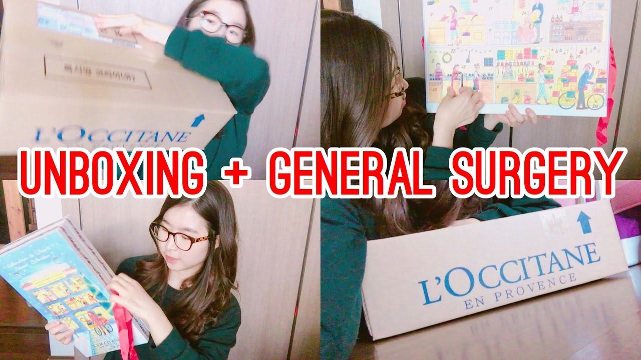 UNBOXING L'OCCITANE'S ADVENT CALENDAR + GENERAL SURGERY | MED SCHOOL STUDENT LIFE | twinklinglena