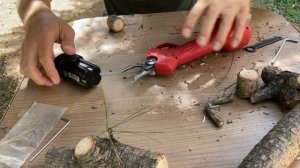 Секатор электрический аккумуляторный сучкорез palmera f20 для обрезки деревьев