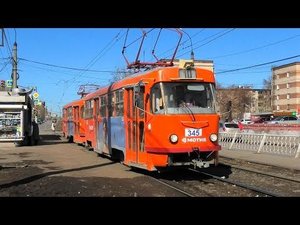 Трамвай Екатеринбурга Tatra T3SU СМЕ борт. №345/308 маршрут 10 на остновке "Техническая"
