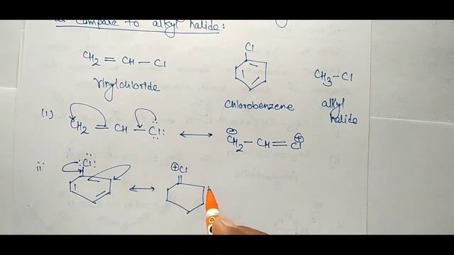Why Vinyl chloride and Aryl halide low reactive as compared to Alkyl halides, For Class +1,+2, NEET