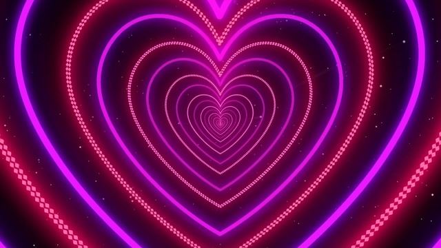 Heart Wallpaper Video💜❤️ Neon Heart Tunnel Loop│Amazing Backgrounds сердечки фон,фон сердечки смотреть онлайн