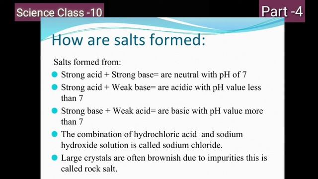 @ishaclasses Science Class-10 Acids, bases and salts - Part 4 / Formation of compounds / NCERT