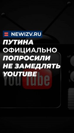 Путина официально попросили не замедлять Youtube