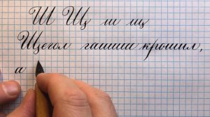 Строчная и прописная, заглавная буква русского алфавита Ш и Щ. Как писать красивым почерком.