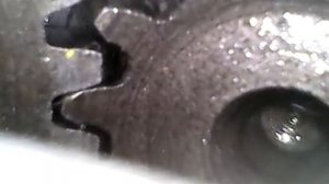 Редуктор Ветерок 8, съемка эндоскопом, зазор в зацеплении 0,22 мм,