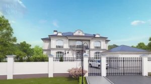 Проект фасада загородного дома – 520 м²