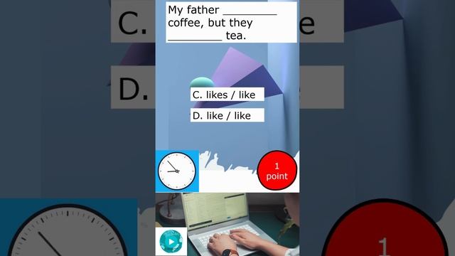 Present Simple Tense Quick Quiz: Grammar Dash! #languageskills #grammarlesson #learning