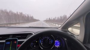 Ноябрьский перегон Honda Fit. ГОЛОЛЕД ЖЕСТЬ🥶