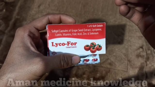 Lyco-For Capsule Review | Softgel Capsules of Gripe Seed Extract, Lycopene Lutein Folic Acid use