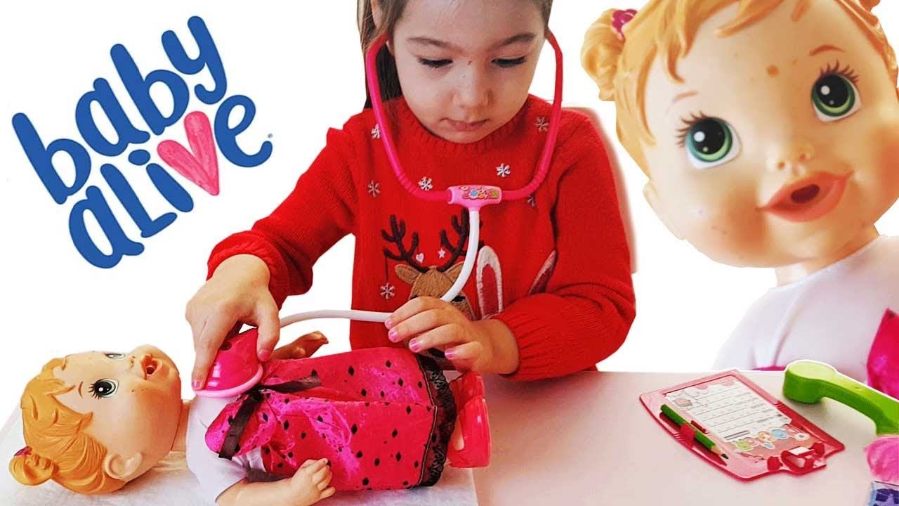 Doktorculuk Oyunu Baby Alive Bebek doktora gidiyor. Doktor Elif Nil смотреть онлайн