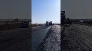 ПК 49 устройство верхнего слоя основания из крупнозернистого пористого асфальтобетона