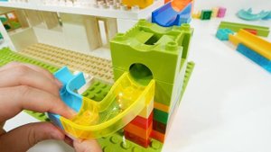 Веселая горка Building Block ☆ Конструктор Marble Run ASMR - House