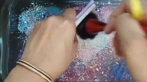 СЛАЙМ GALAXY UNICORN, смешиваем космический слайм! Успокаивающее видео со слаймом ASMR