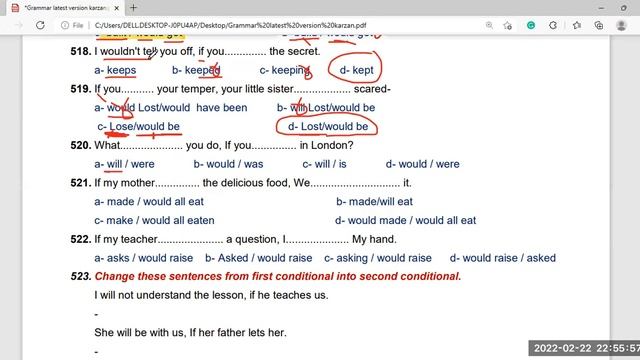 وانەی22 گرامەر/Conditionals/1 2 3 ڕستەی مەرجی یەک،دوو،سێ смотреть онлайн