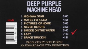 DEEP PURPLE | MACHINE HEAD | 1972 | LAZY | MIDI 6/7.