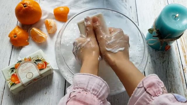 МАНДАРИНОВОЕ ИТАЛЬЯНСКОЕ МЫЛО 🍊🍊🍊 МЫЛЕНИЕ 🍊🍊🍊 ITALIAN SOAP  LATHERING 🍊🍊🍊 ASMR