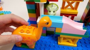 Крутые американские горки Building Block ☆ Конструктор  Marble Run ASMR  - колесо обозрения и туннел