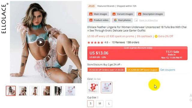 Ellolace Feather Lingerie For Women Underwear Uncensored 18 Tulle Bra With Chain смотреть онлайн